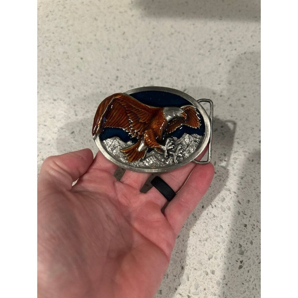 Attacking Eagle‎ Colored Novelty Belt Buckle